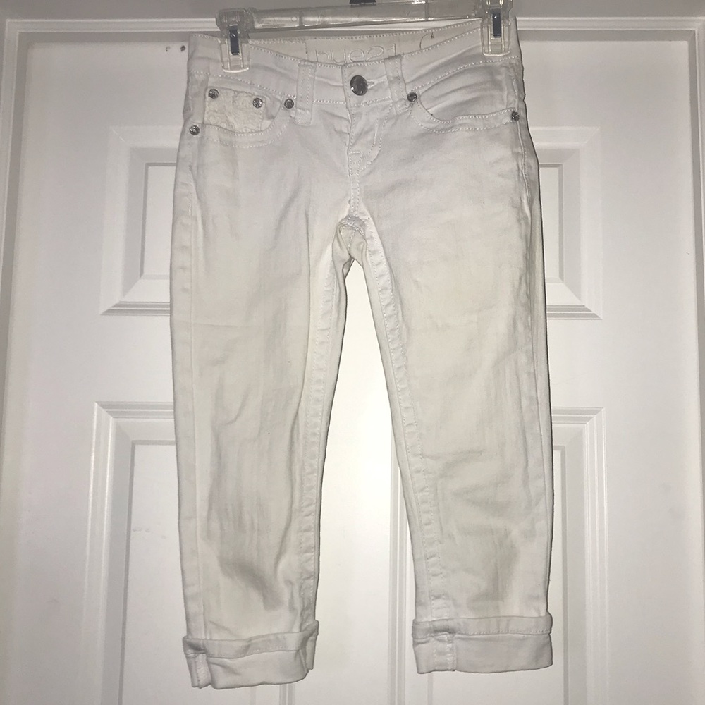 Rue 21 White Capri Jeans 0